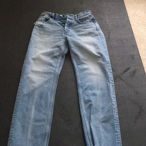 Moussy hi rise, Ashley, wide leg distressed jeans- Size26